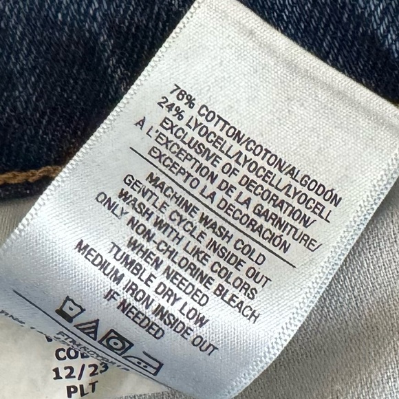 Favorite Daughter Olympia Flare Jeans High Dark Denim Blue Button Fly Retro 29 - Picture 14 of 16